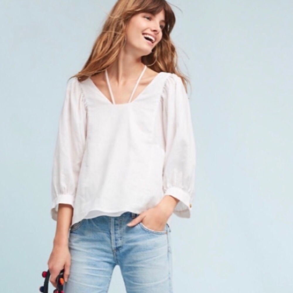 Anthropologie | Akemi + Kin White Sylvia Top
